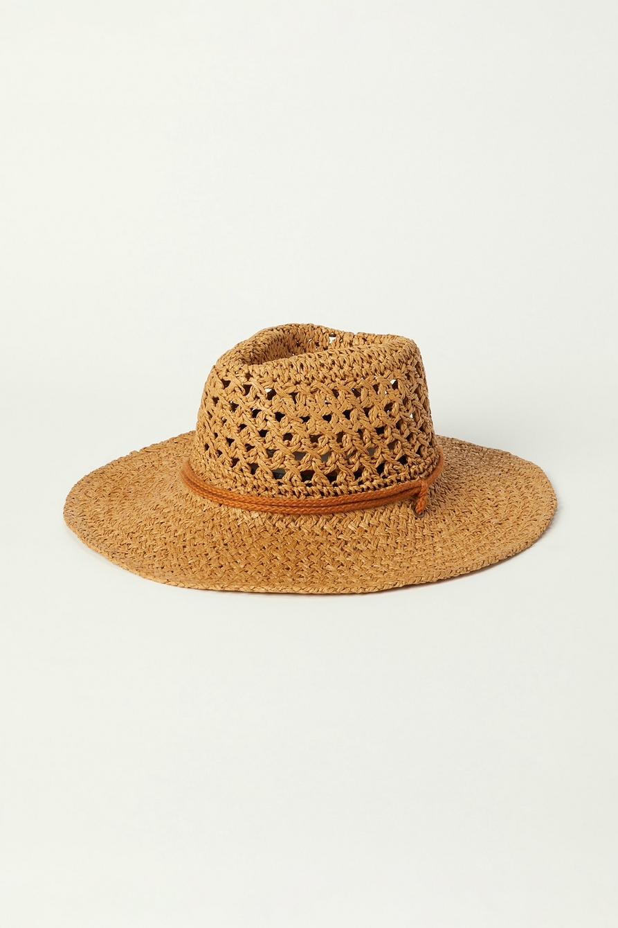 woven cowboy hat with strap